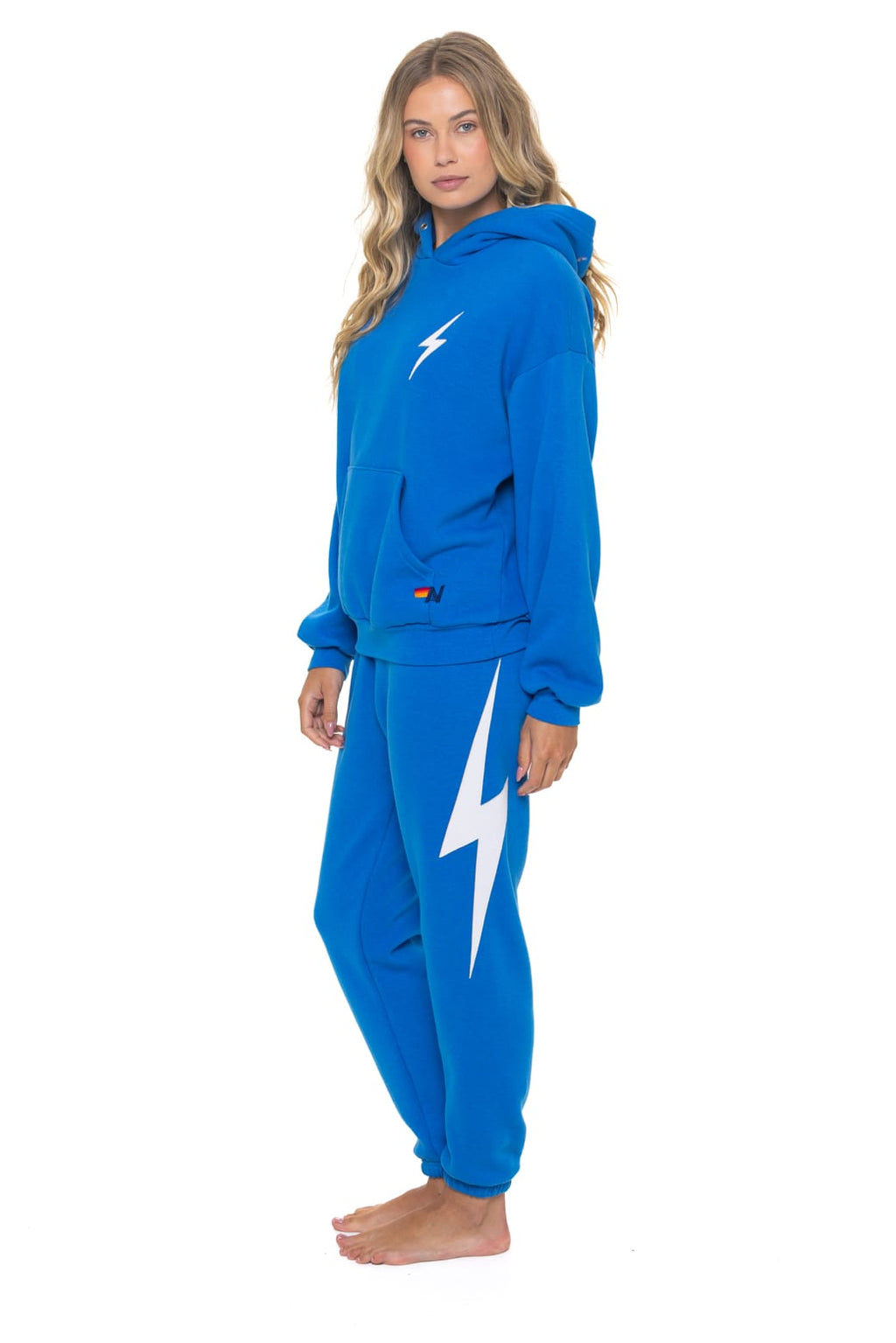 BOLT STITCH RELAXED PULLOVER HOODIE - OCEAN WHITE