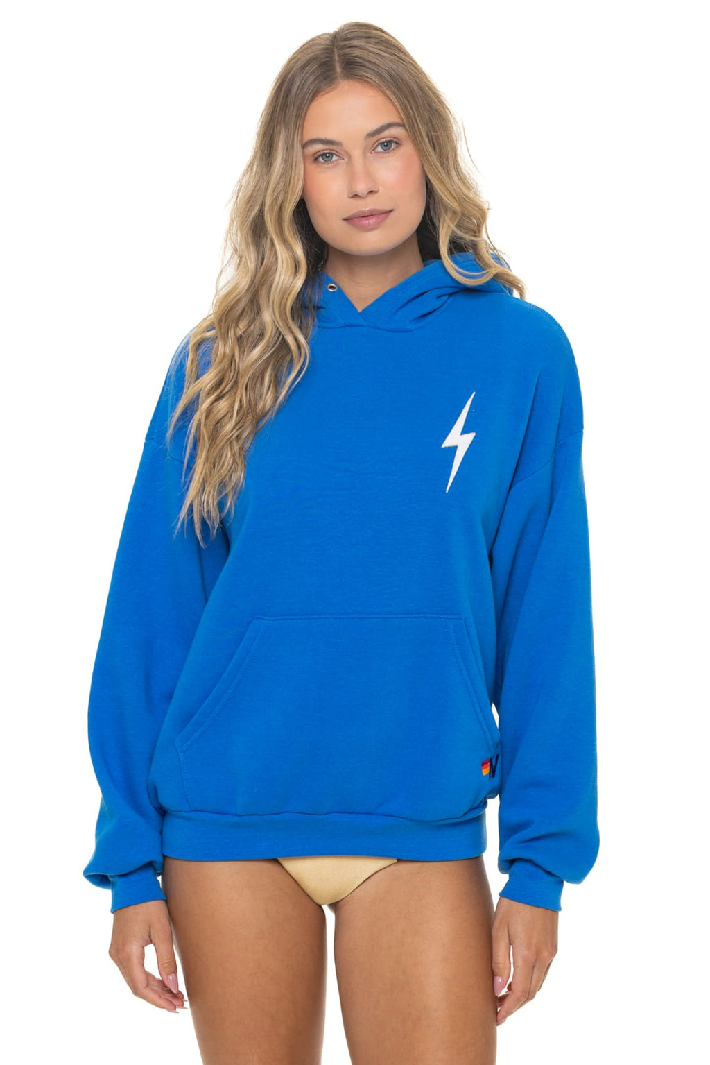 BOLT STITCH RELAXED PULLOVER HOODIE - OCEAN WHITE