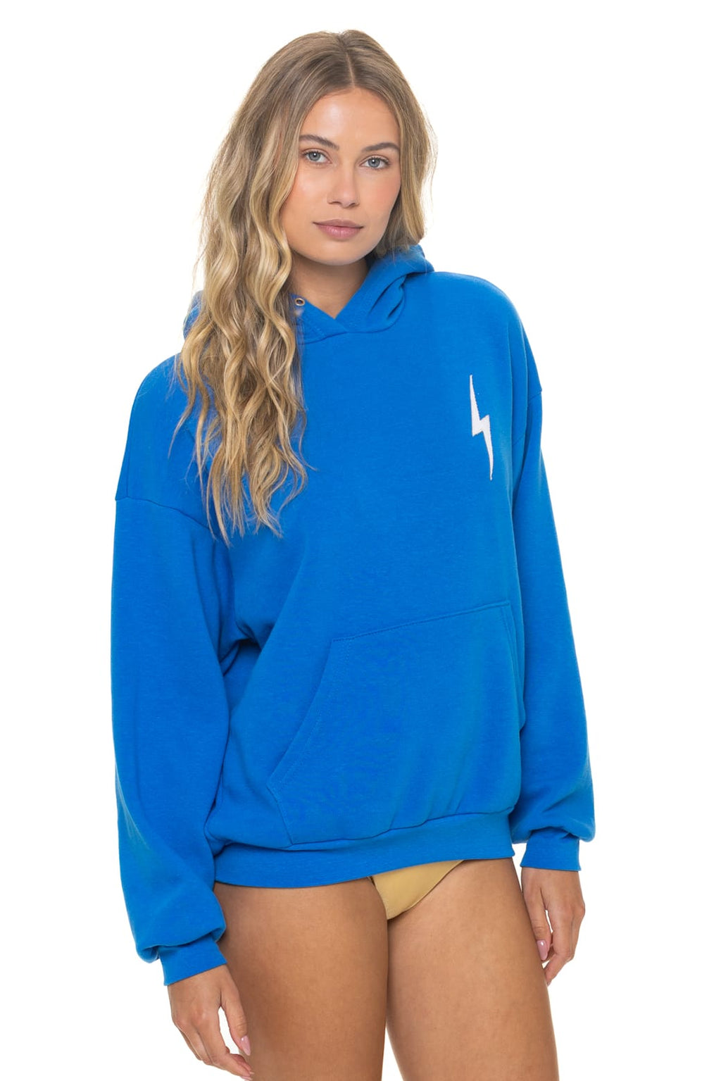 BOLT STITCH RELAXED PULLOVER HOODIE - OCEAN WHITE