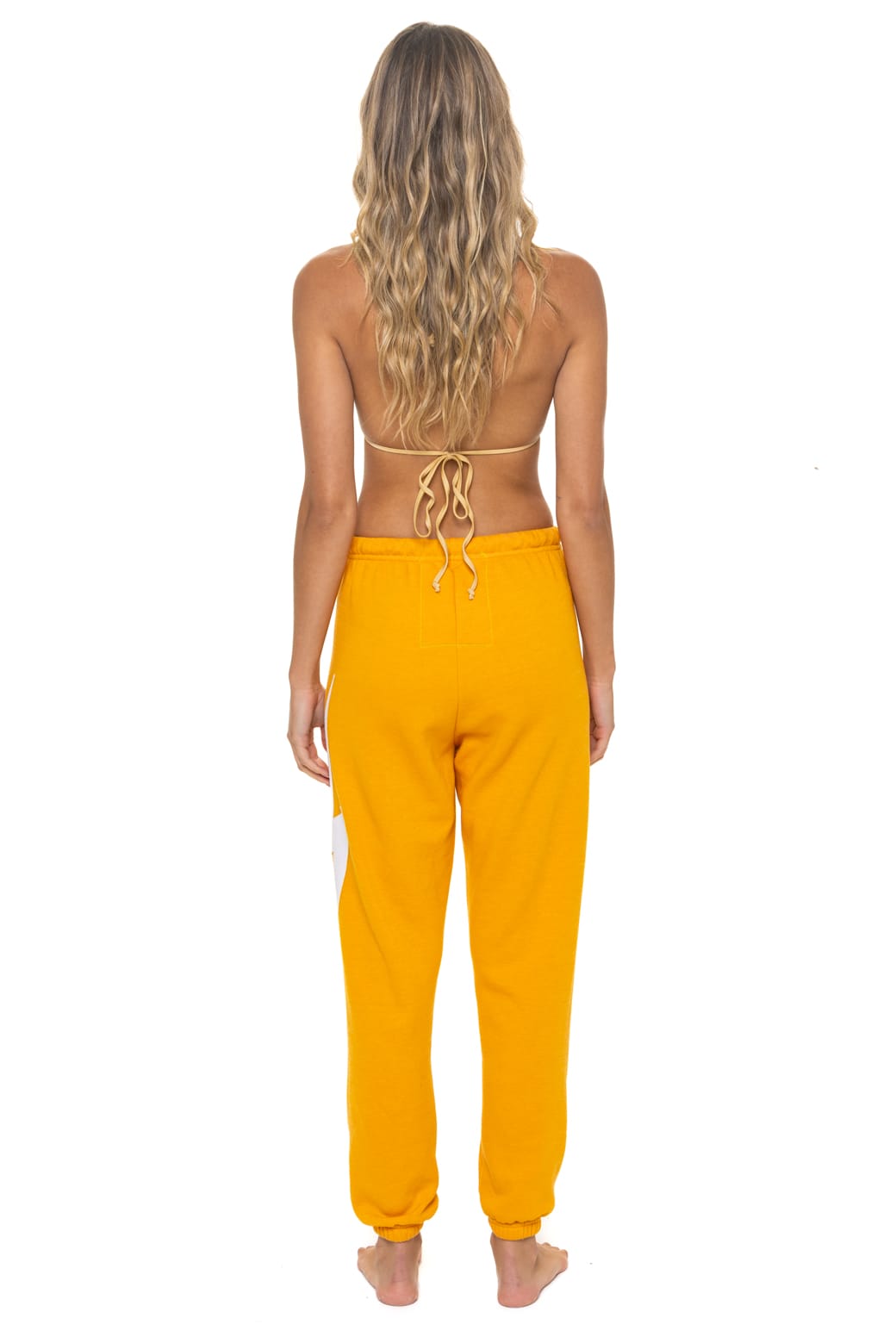 BOLT STITCH SWEATPANTS - VINTAGE GOLD WHITE