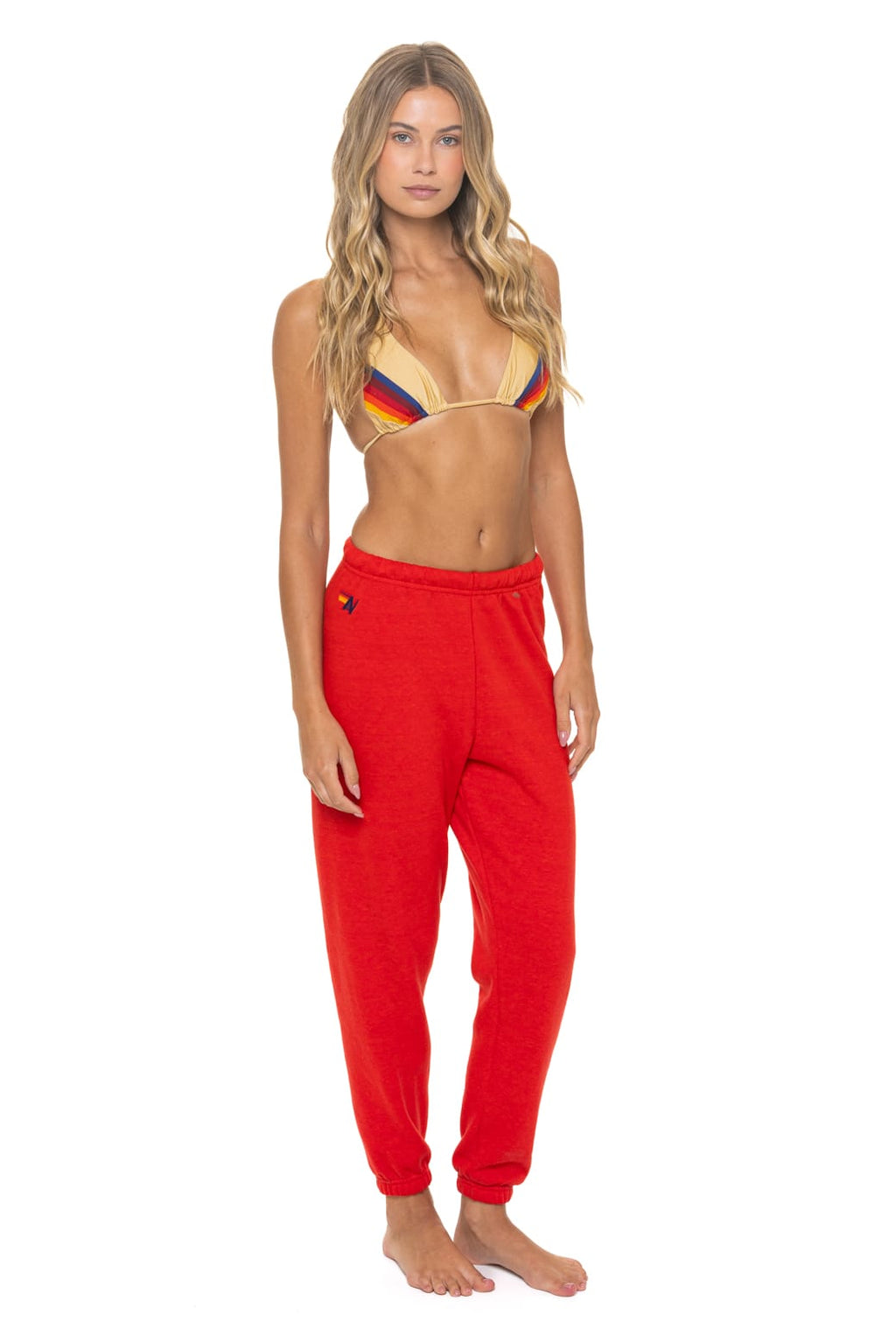BOLT FADE SWEATPANTS - RED RED YELLOW