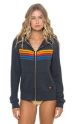 5 STRIPE HOODIE - CHARCOAL