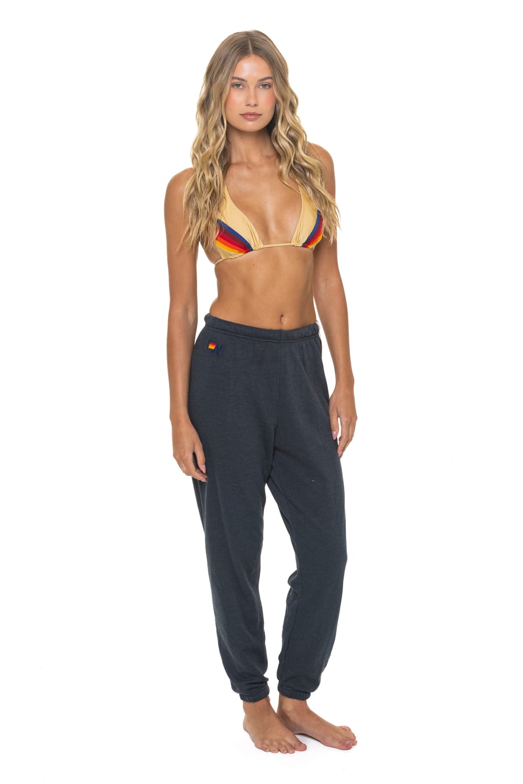 5 STRIPE SWEATPANTS - CHARCOAL GREY