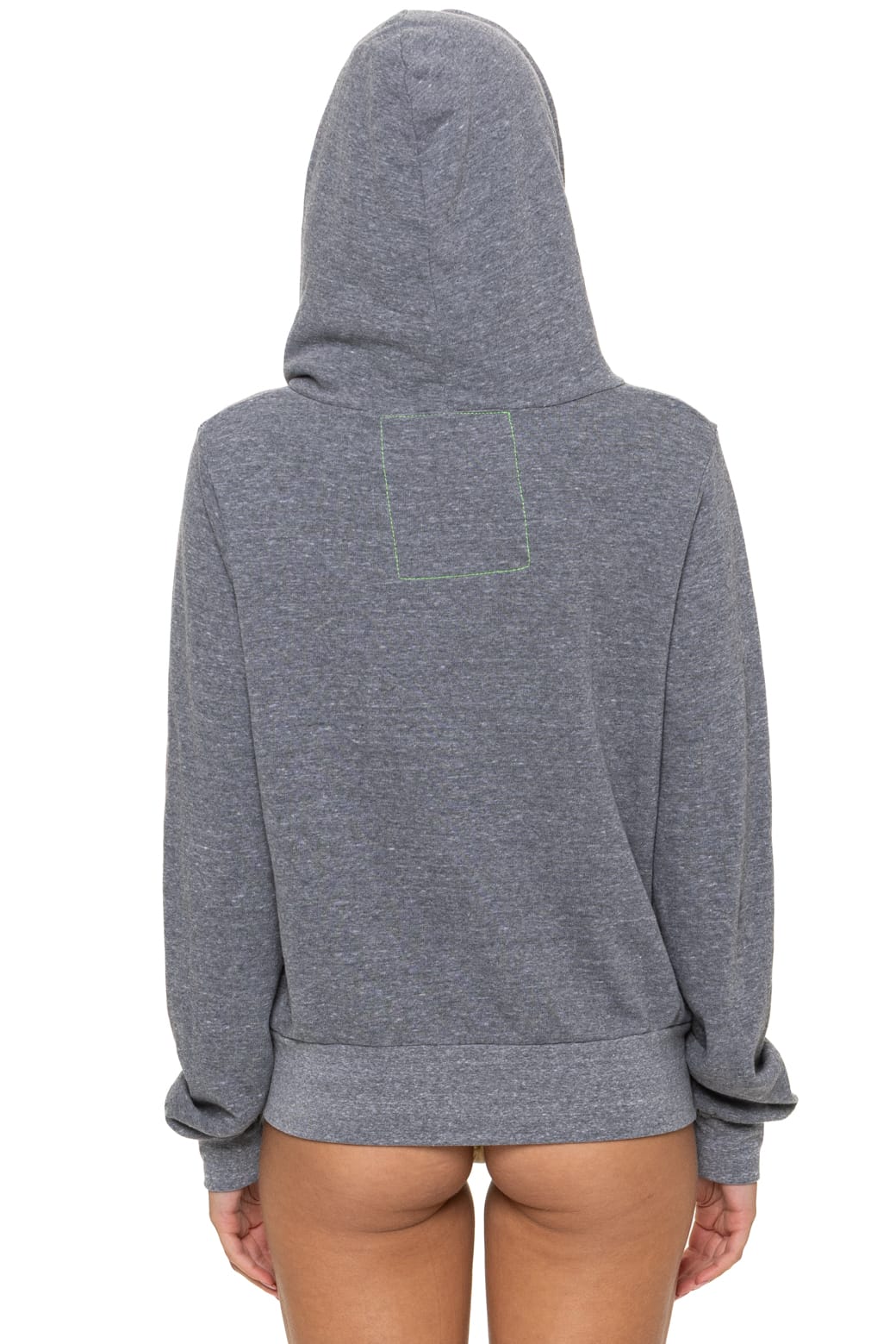 5 STRIPE HOODIE - HEATHER GREY BLUE