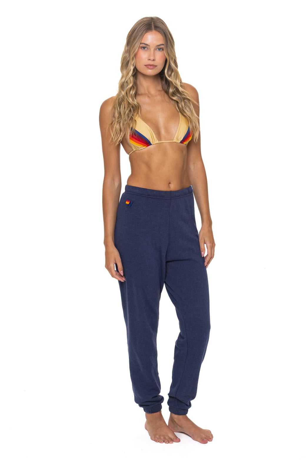 5 STRIPE SWEATPANTS - NAVY BLUE