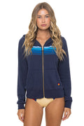 5 STRIPE HOODIE - NAVY BLUE