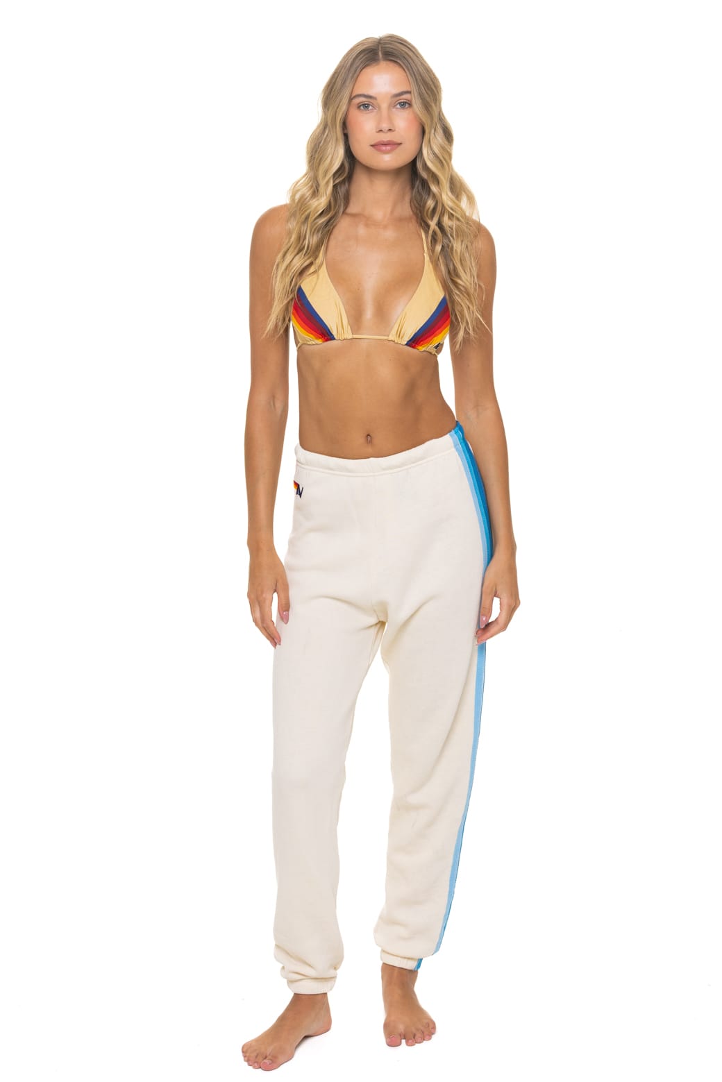 5 STRIPE SWEATPANTS - VINTAGE WHITE BLUE