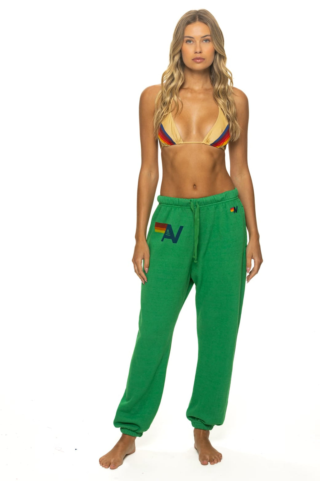 LOGO PRINT SWEATPANTS SWEATPANTS - KELLY GREEN