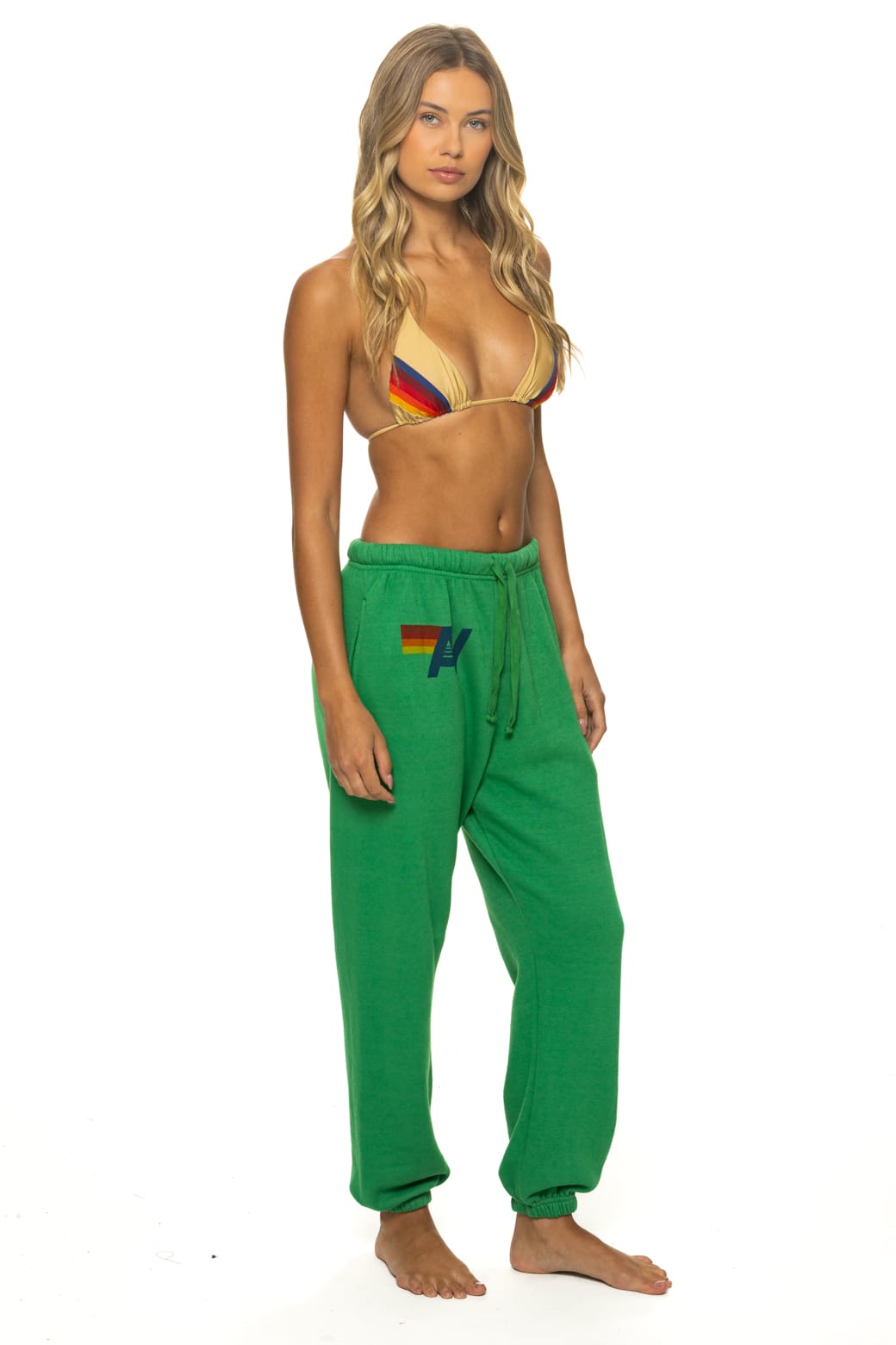 LOGO PRINT SWEATPANTS SWEATPANTS - KELLY GREEN