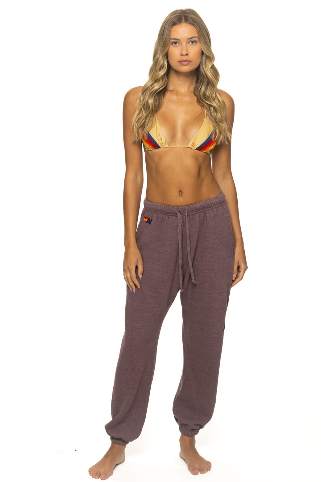 BOLT PRINT SWEATPANTS - MOCHA