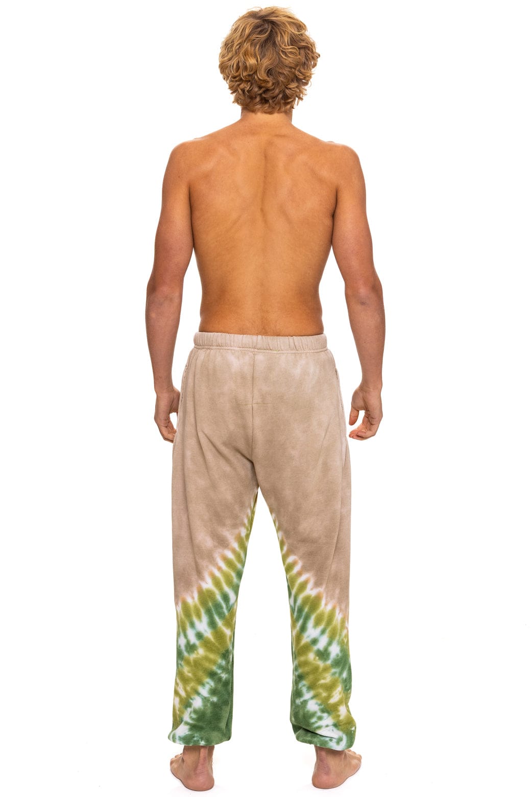 HAND DYED V SWEATPANTS - TIE DYE SAND JUNGLE