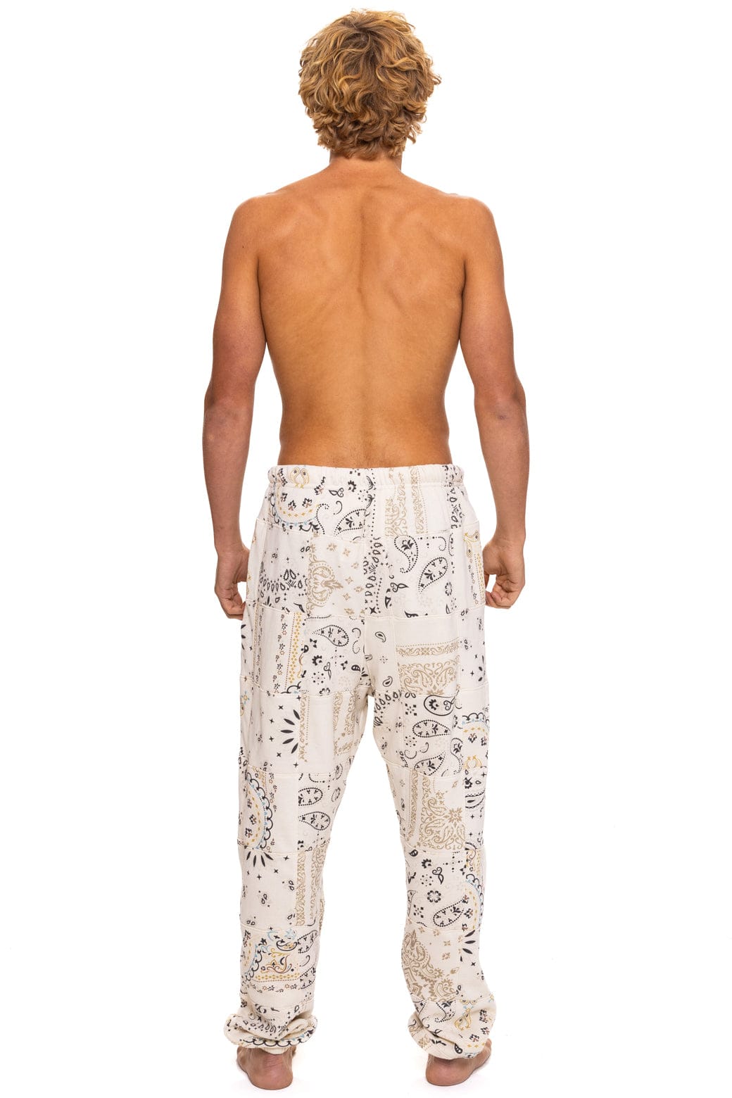 BANDANA QUILTED SWEATPANTS - VINTAGE WHITE