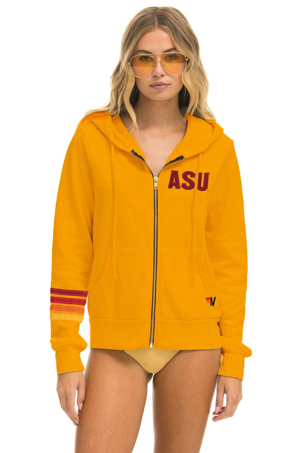 ASU FORK EM DEVILS ZIP HOODIE - GOLD