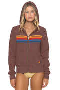 5 STRIPE HOODIE - MOCHA