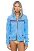 5 STRIPE AMERICA ZIP HOODIE - SKY USA