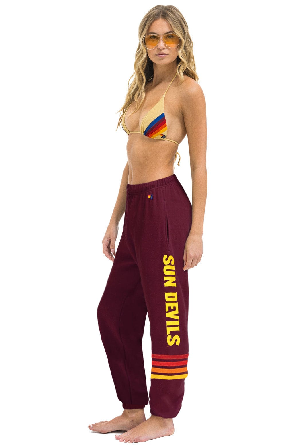 ASU FORK UNISEX POCKET SWEATPANTS - MAROON