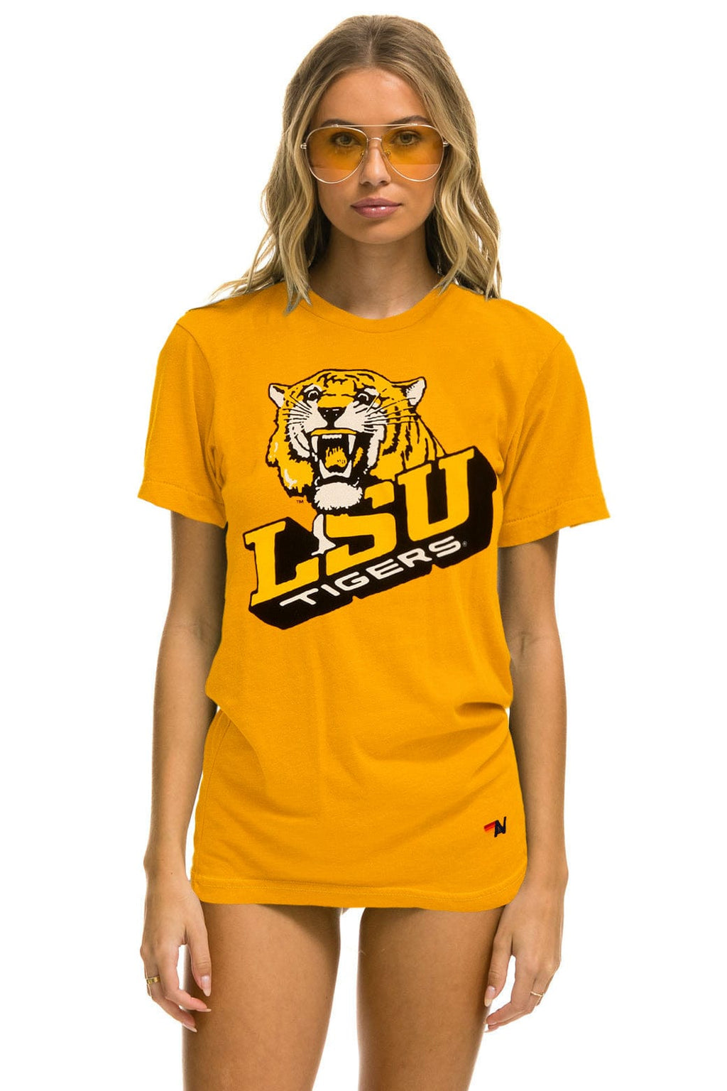 LSU BOLT CREW TEE SHIRT - GOLD