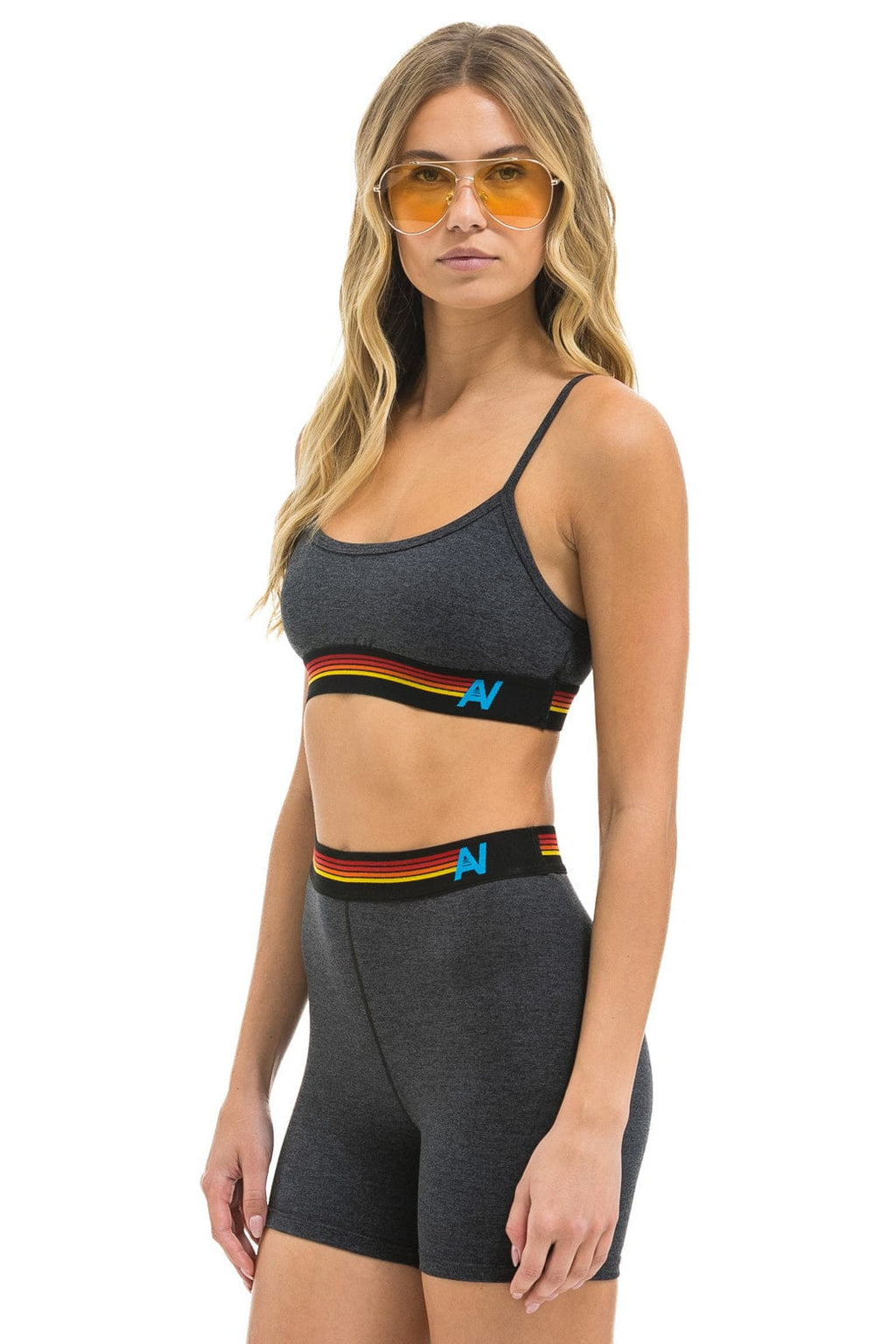 LOGO ADJUSTABLE BRALETTE - CHARCOAL