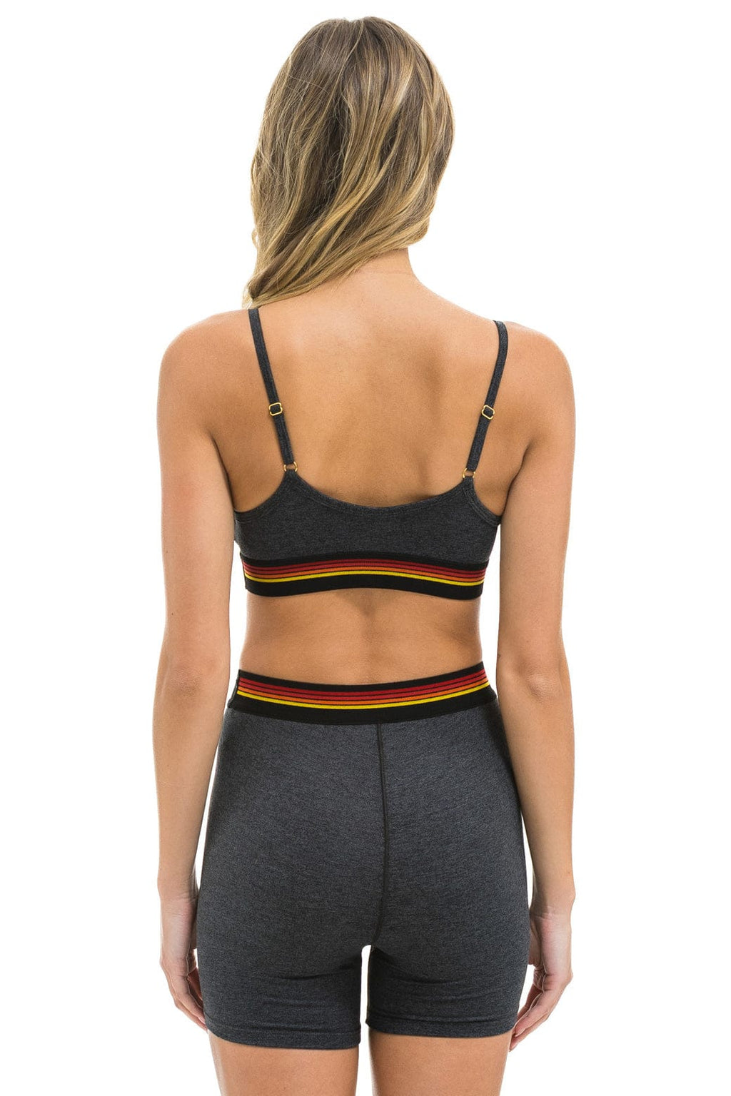 LOGO 4 INCH HI-RISE BIKER SHORT - CHARCOAL