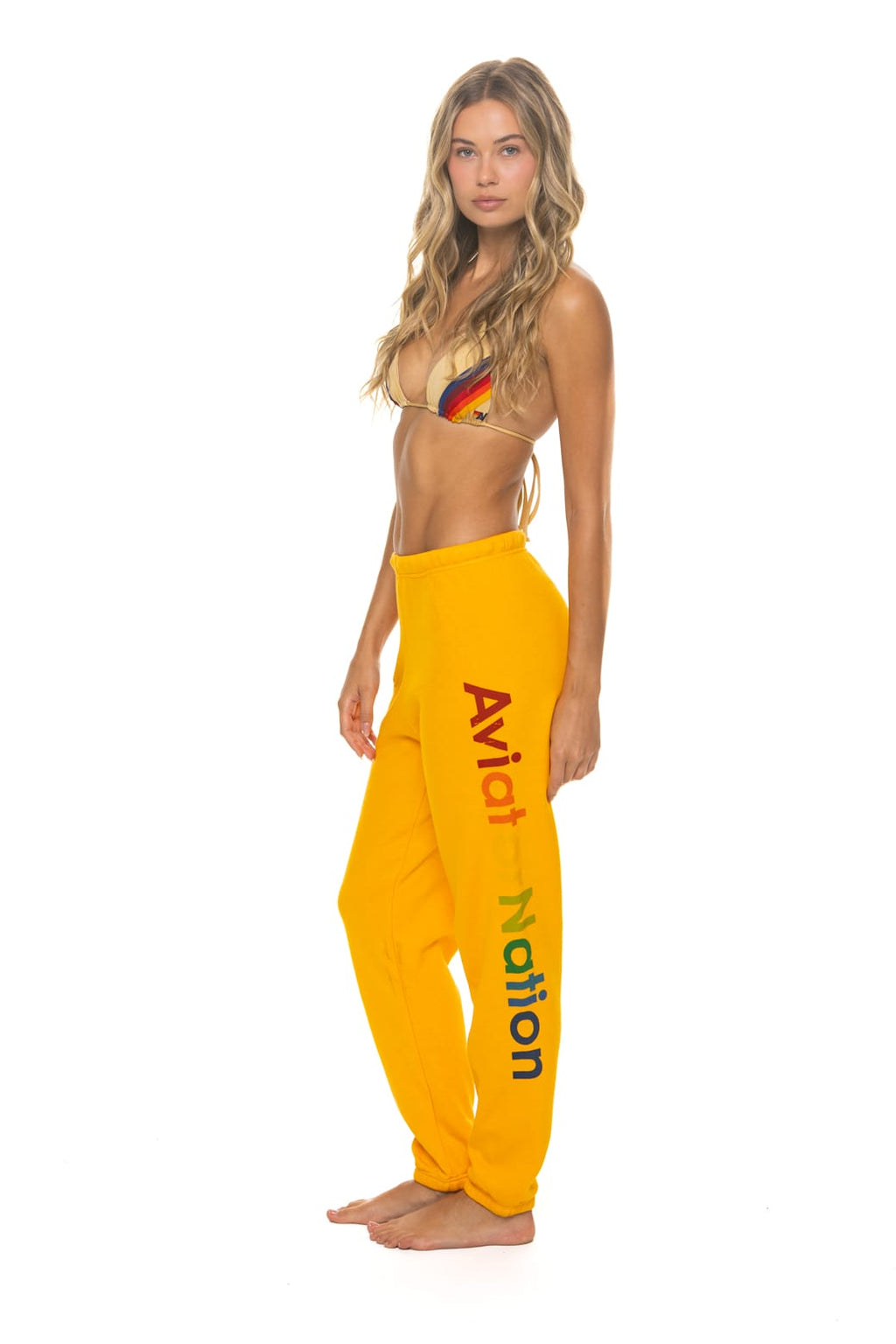 AVIATOR NATION SWEATPANTS - GOLD