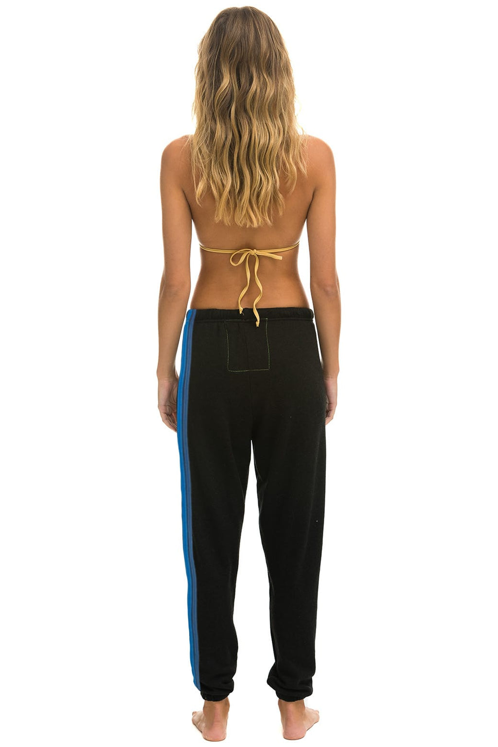 5 STRIPE SWEATPANTS - BLACK