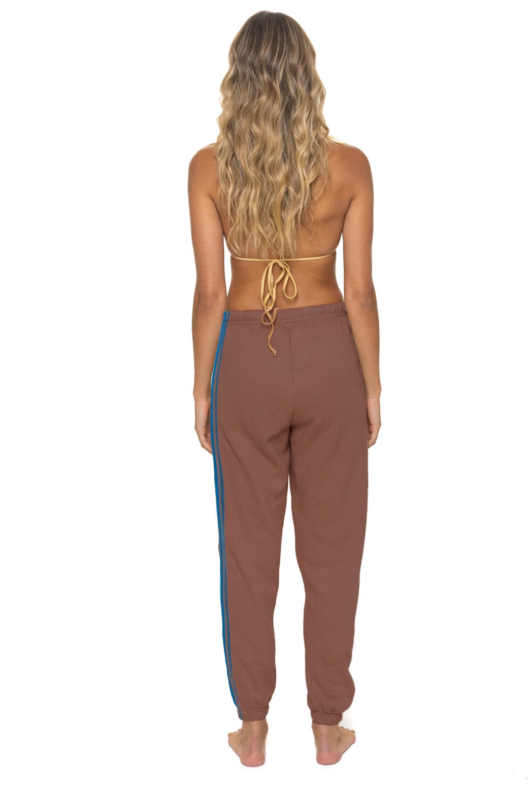 5 STRIPE SWEATPANTS - MOCHA