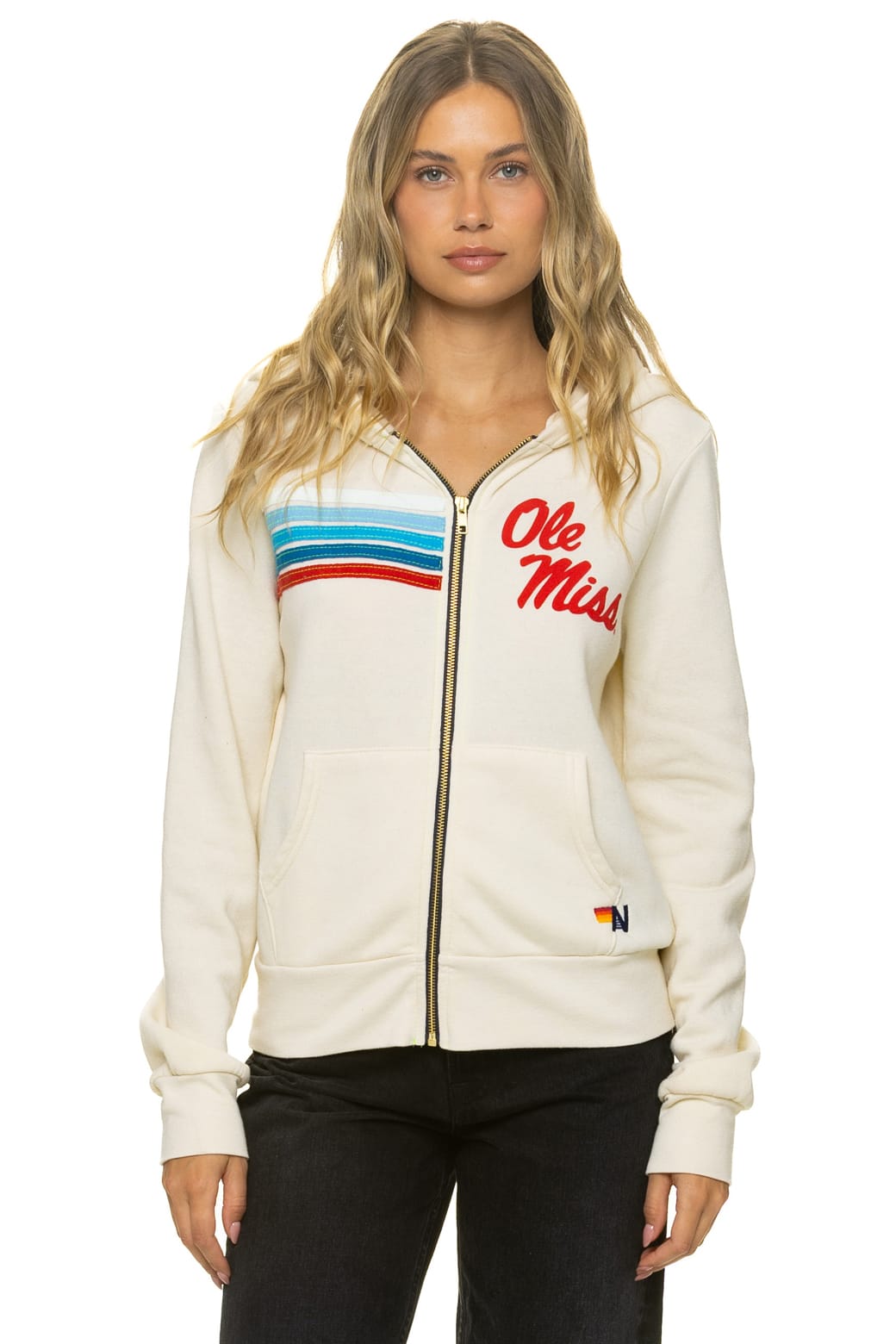 OLE MISS 2026 ZIP HOODIE - VINTAGE WHITE