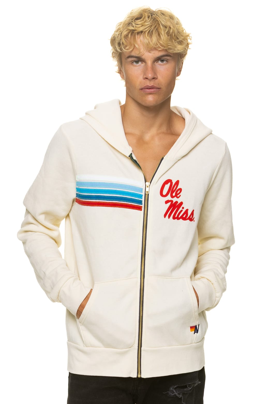 OLE MISS 2026 ZIP HOODIE - VINTAGE WHITE