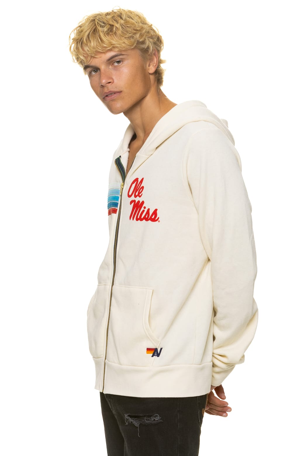 OLE MISS 2026 ZIP HOODIE - VINTAGE WHITE