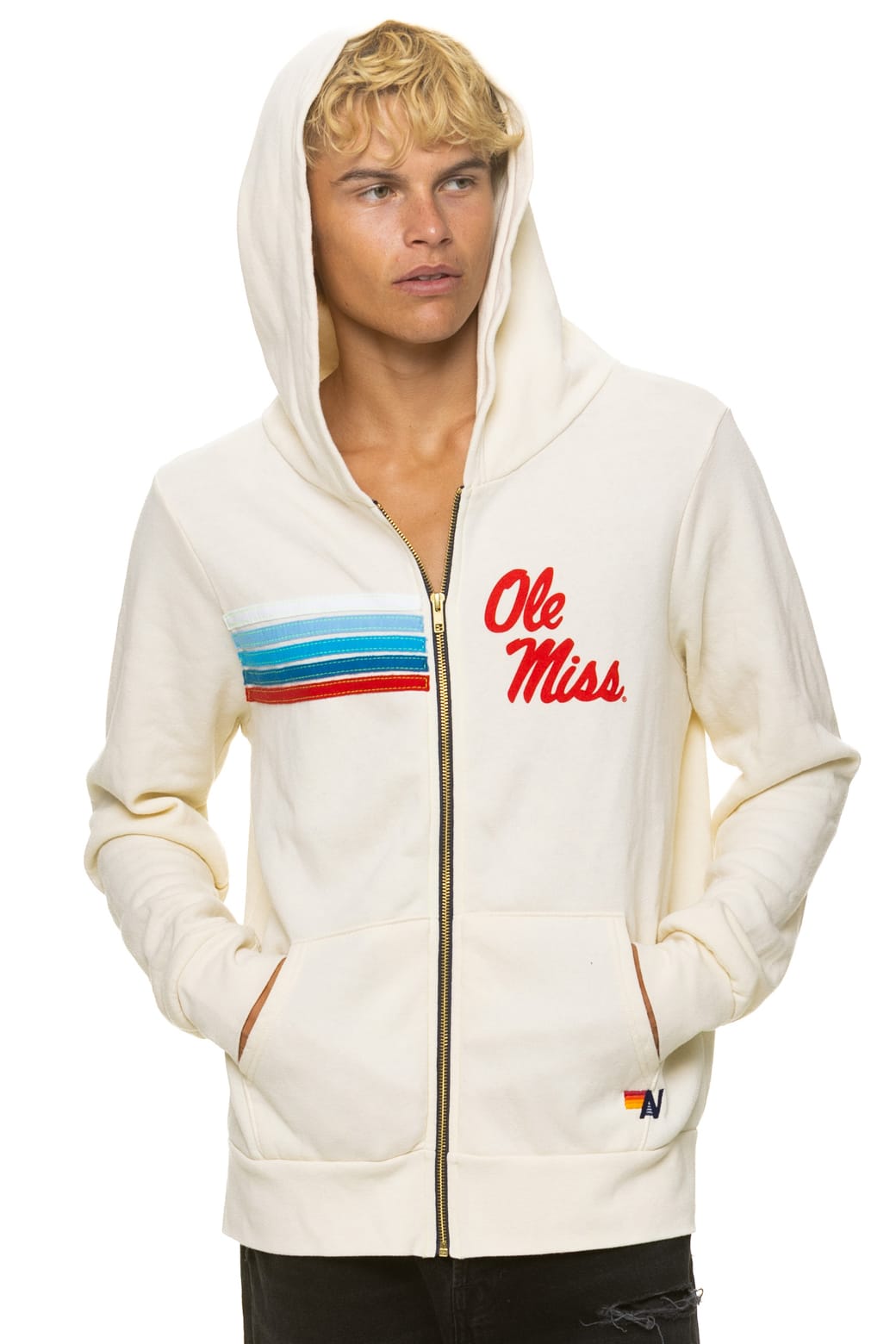 OLE MISS 2026 ZIP HOODIE - VINTAGE WHITE