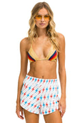 AVIATOR BOLT LOUNGER SHORTS - WHITE USA