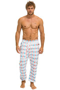 AVIATOR BOLT EMBROIDERY SWEATPANTS - WHITE USA