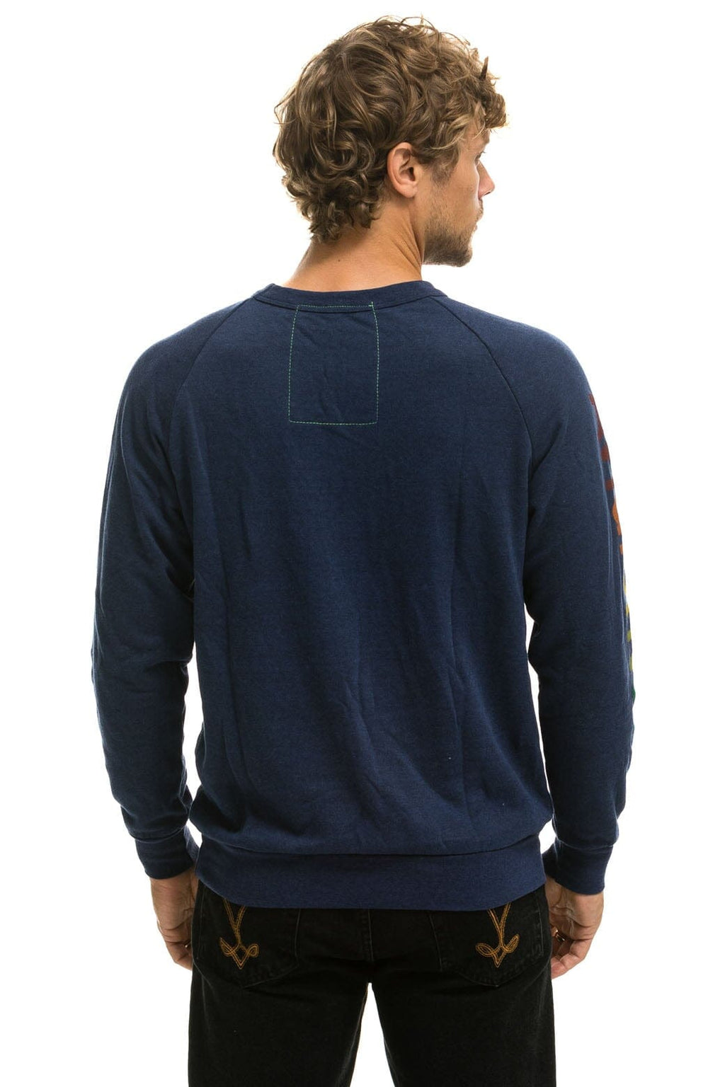 AVIATOR NATION ASPEN CREW SWEATSHIRT - NAVY