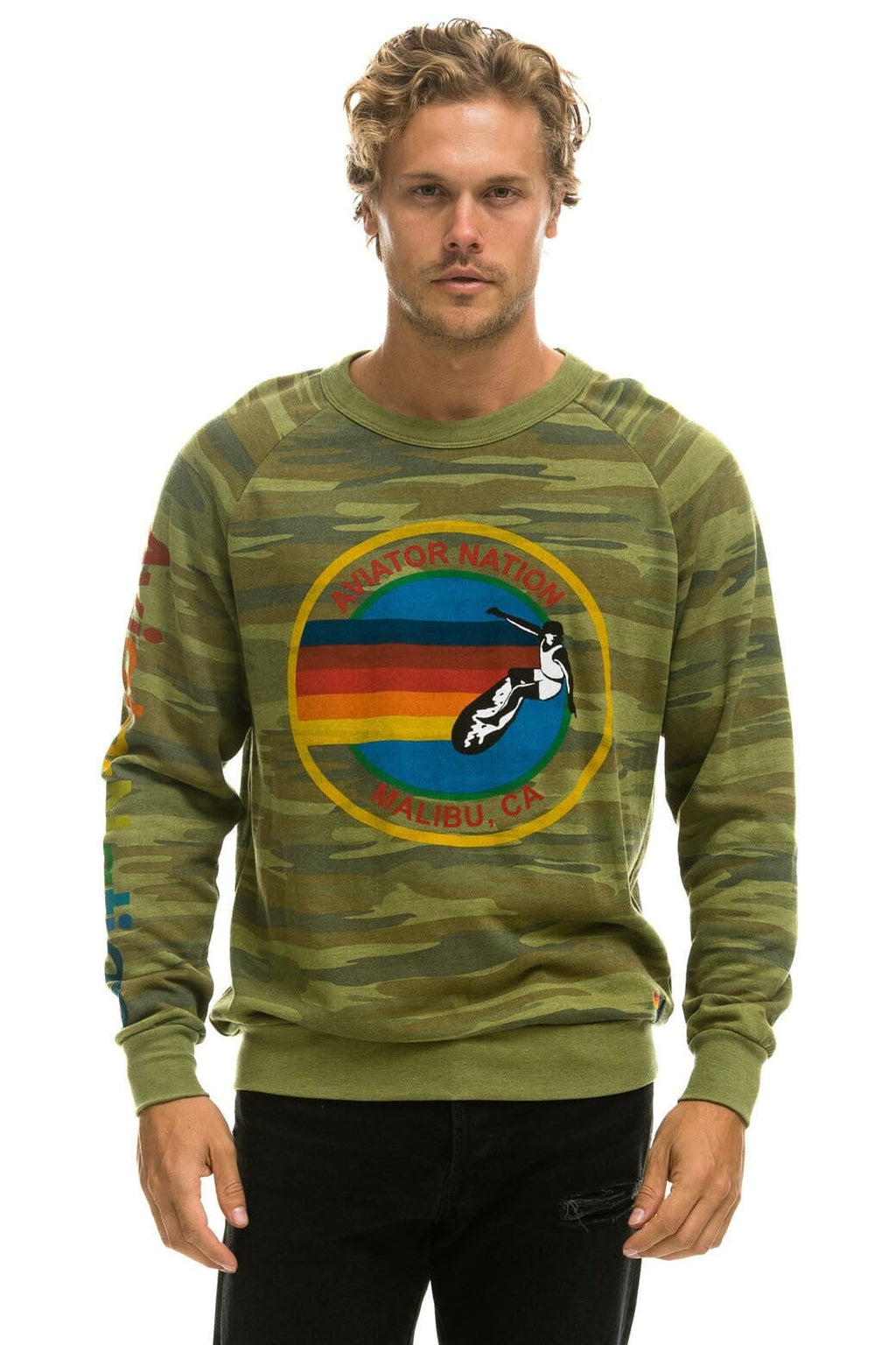 AVIATOR NATION MALIBU SWEATSHIRT - CAMO