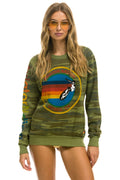 AVIATOR NATION VENICE CREW SWEATSHIRT - CAMO