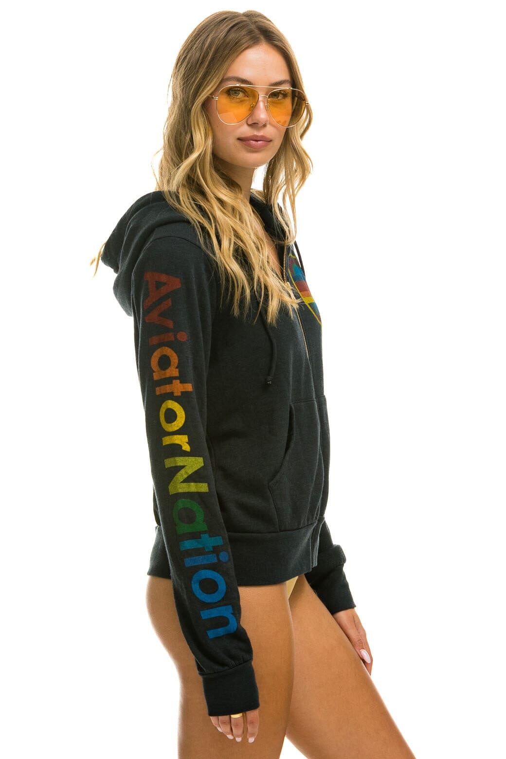 AVIATOR NATION HAMPTONS HOODIE - CHARCOAL