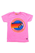 KIDS AVIATOR NATION HAMPTONS TEE - NEON PINK