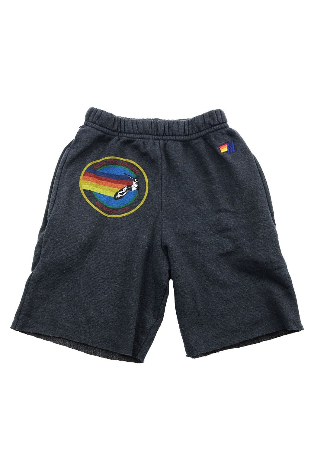 AVIATOR NATION VENICE KIDS SWEATSHORTS - CHARCOAL