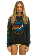 AVIATOR NATION MALIBU CREW SWEATSHIRT - CHARCOAL