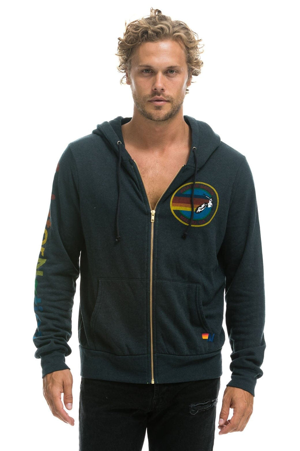 AVIATOR NATION MALIBU HOODIE - CHARCOAL