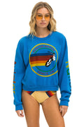 AVIATOR NATION RELAXED VENICE CREW SWEATSHIRT - OCEAN