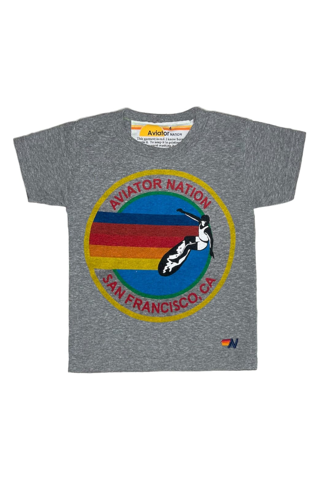 KIDS AVIATOR NATION SAN FRANCISCO TEE - HEATHER GREY