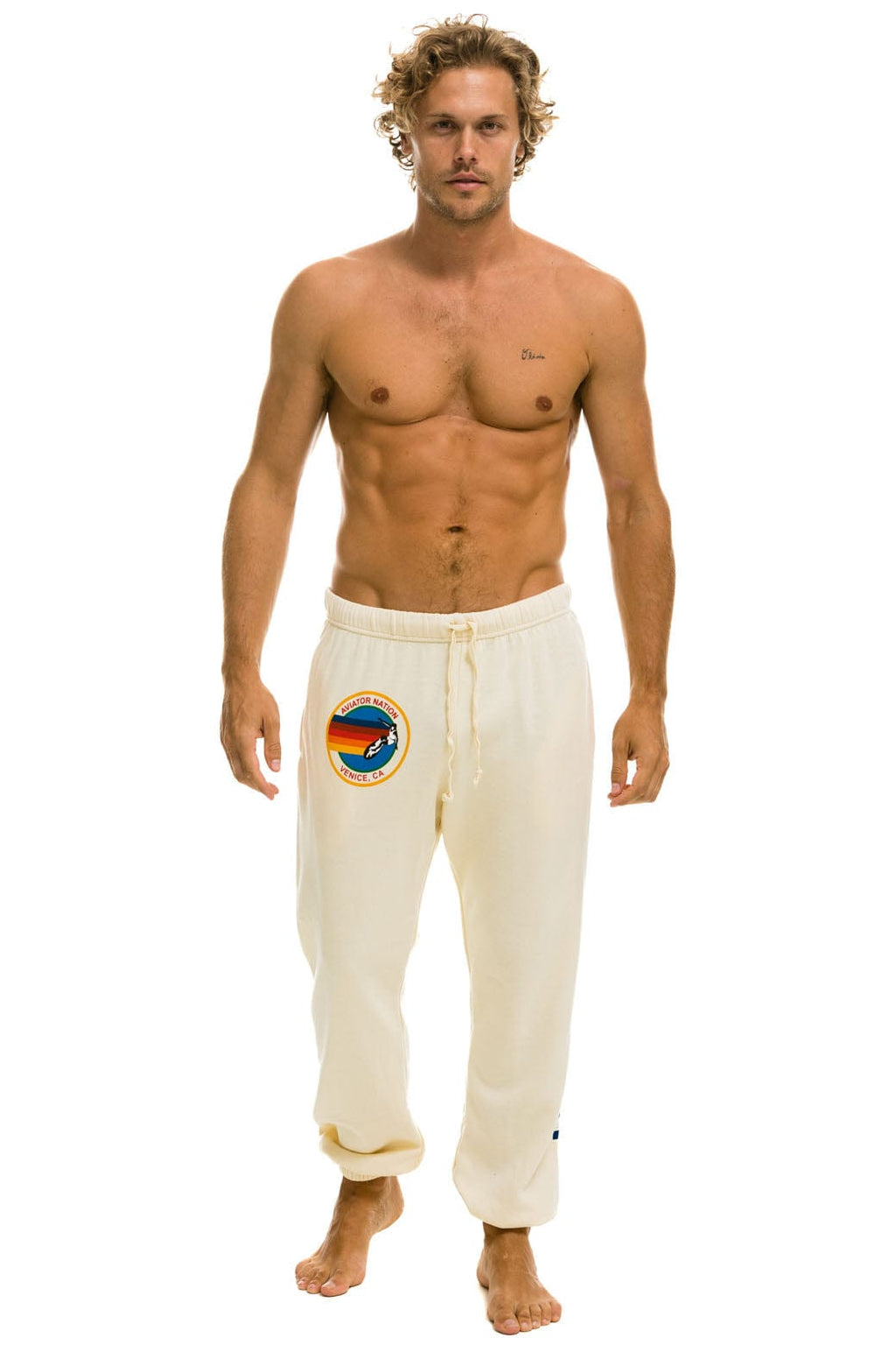 AVIATOR NATION VENICE SWEATPANTS - VINTAGE WHITE