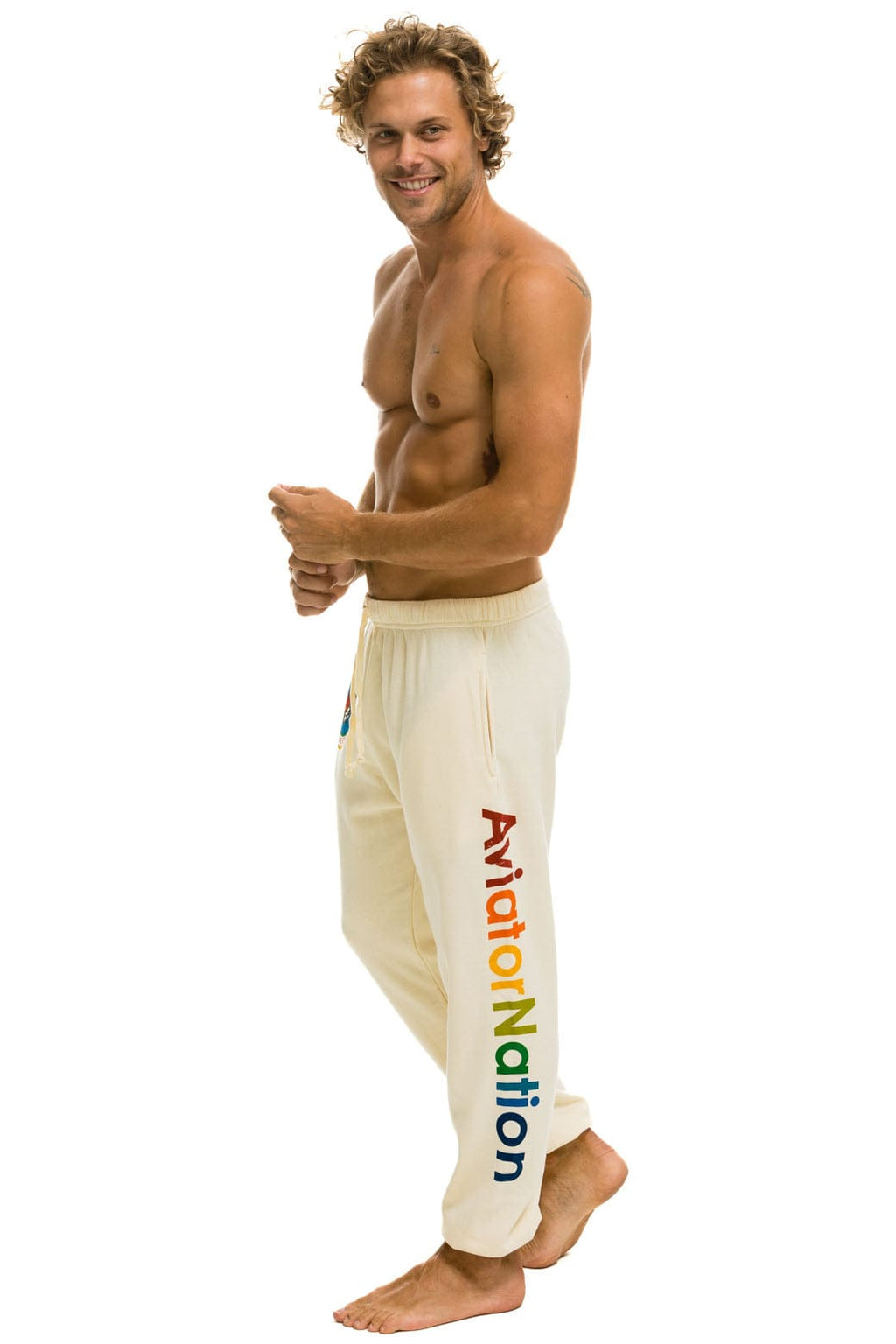AVIATOR NATION VENICE SWEATPANTS - VINTAGE WHITE