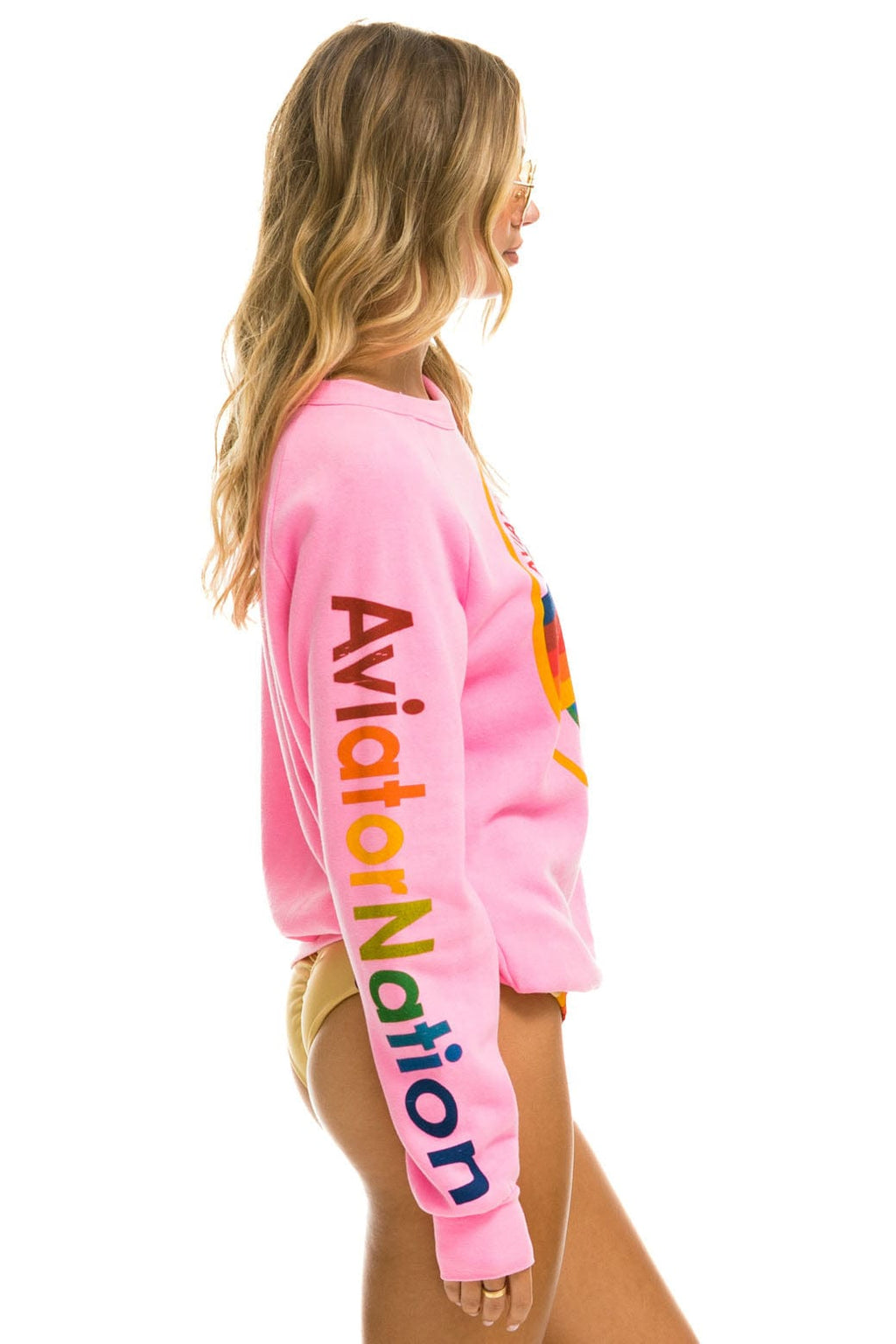 AVIATOR NATION VENICE SWEATSHIRT - NEON PINK