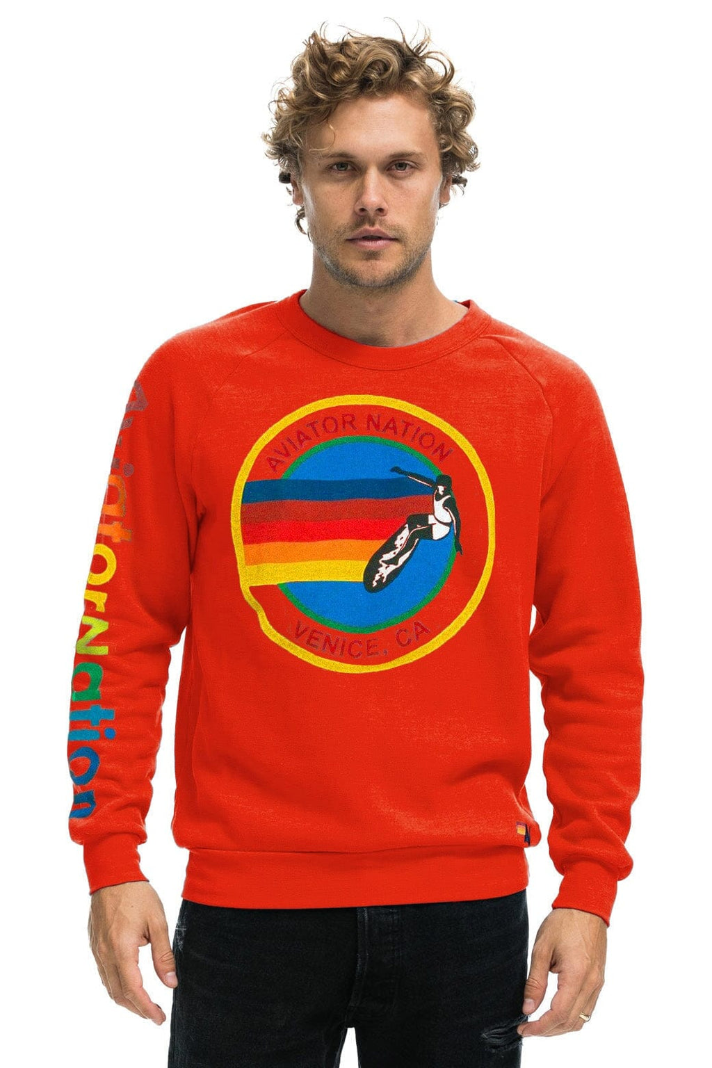 AVIATOR NATION VENICE SWEATSHIRT - RED