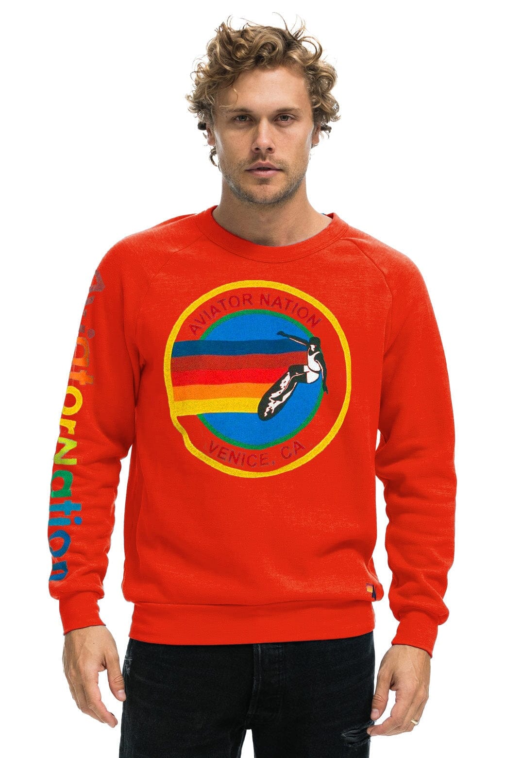 AVIATOR NATION VENICE SWEATSHIRT - RED