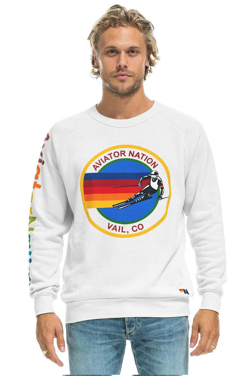 AVIATOR NATION VAIL SWEATSHIRT - WHITE