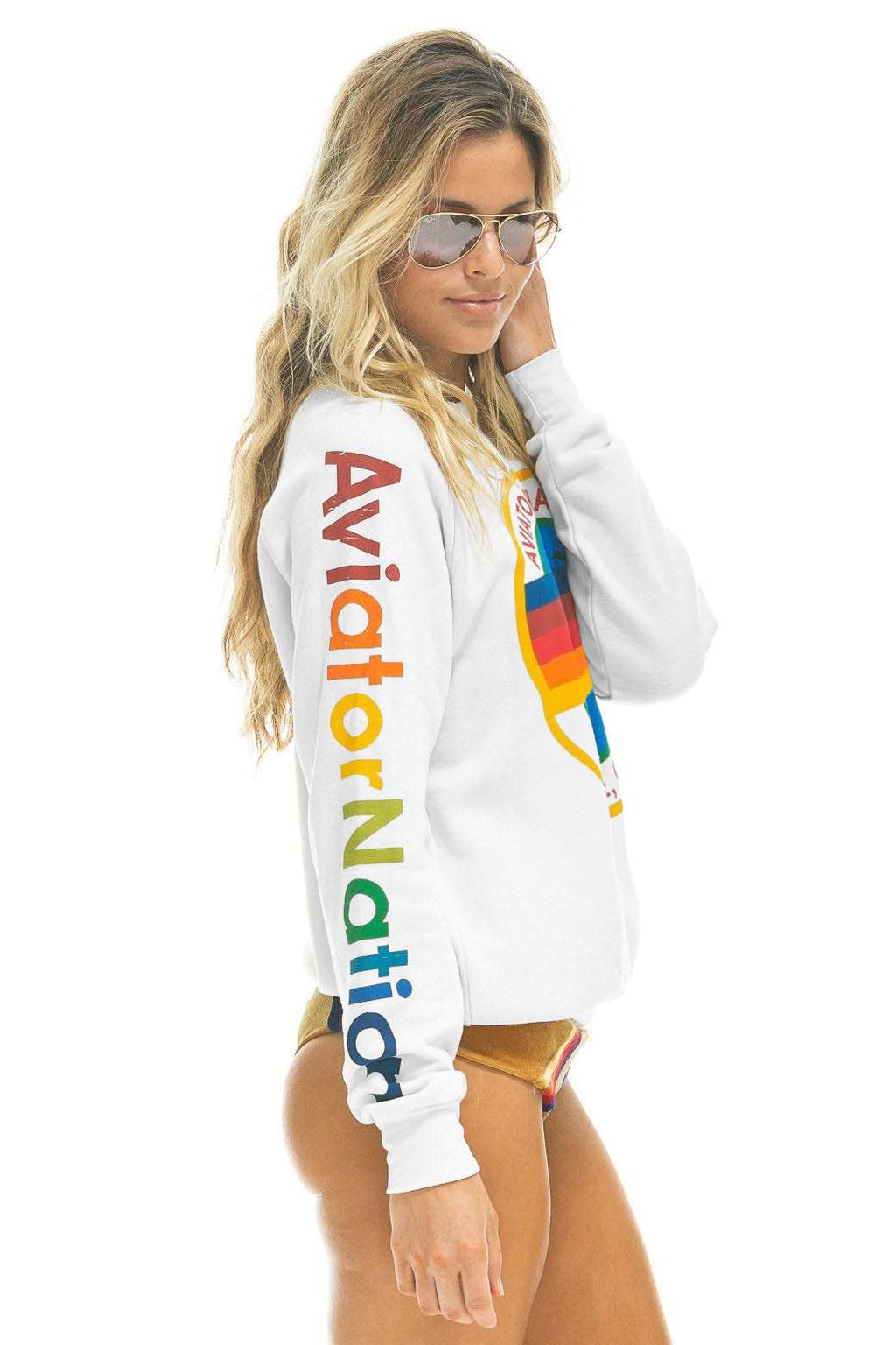 AVIATOR NATION VAIL SWEATSHIRT - WHITE