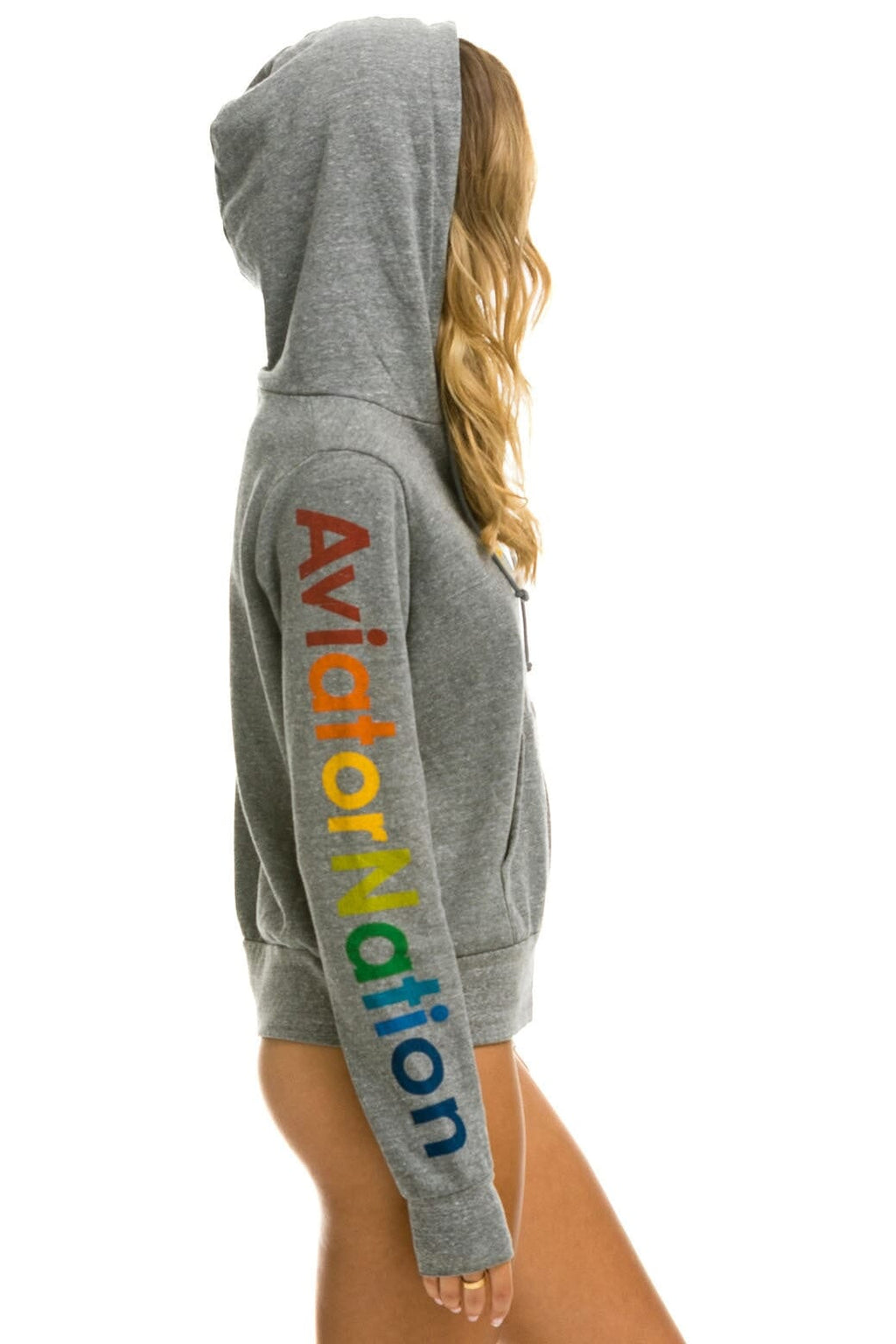 AVIATOR NATION VAIL ZIP HOODIE - HEATHER GREY